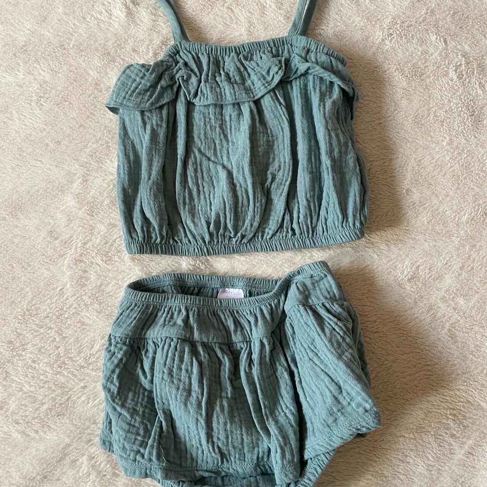 Green Two-Piece Set